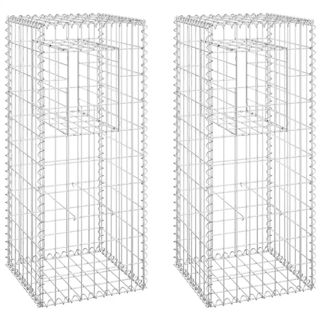 Cesti a Gabbione a Torre 2 pz 40x40x100 cm in Ferro 151261