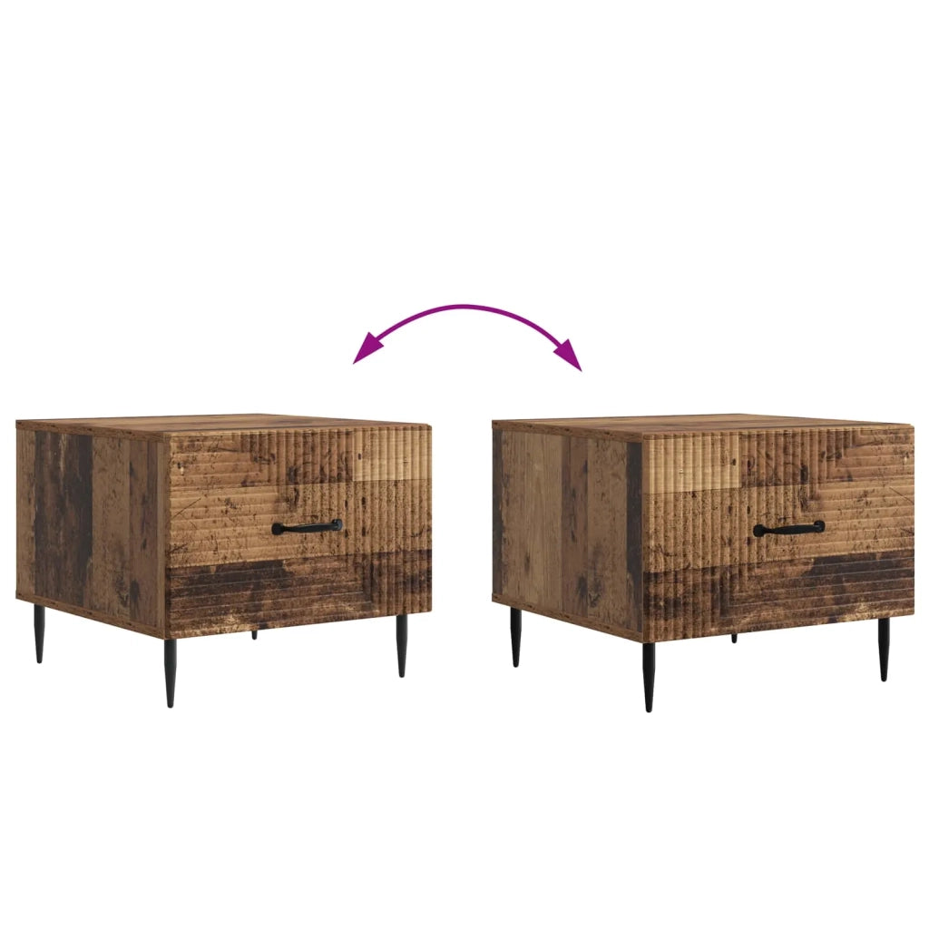 Tavolino da salotto con cassetto Legno antico 49 x 50 x 40 cm 894973