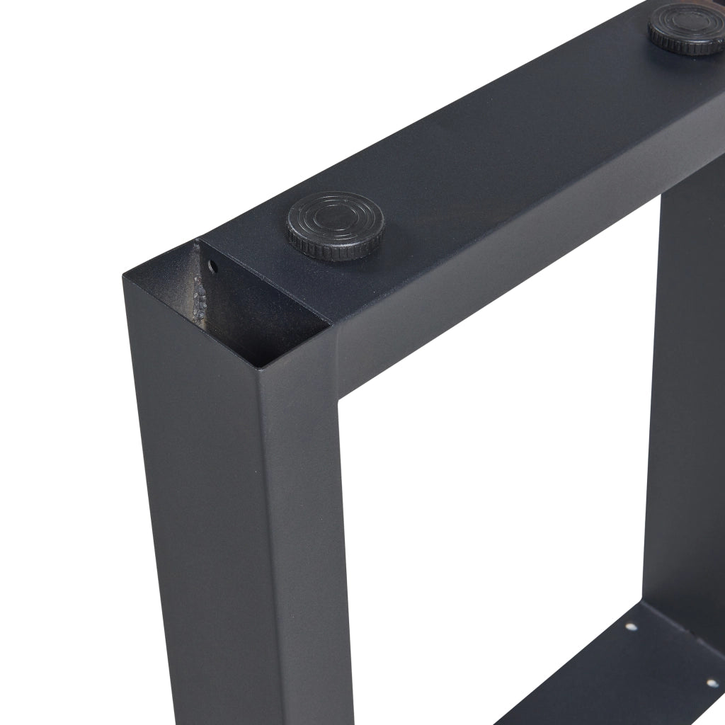 Set Lülsfeld di 2 Gambe Quadrate per Mobili 'Fai da Te' in Acciaio (AxL) 40 x 43 cm - Nero [en.casa]