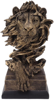 Scultura di leone in plastica di alta qualità, dimensioni 30cm x 15cm x 13cm, realistica decorazione per salone e ingresso