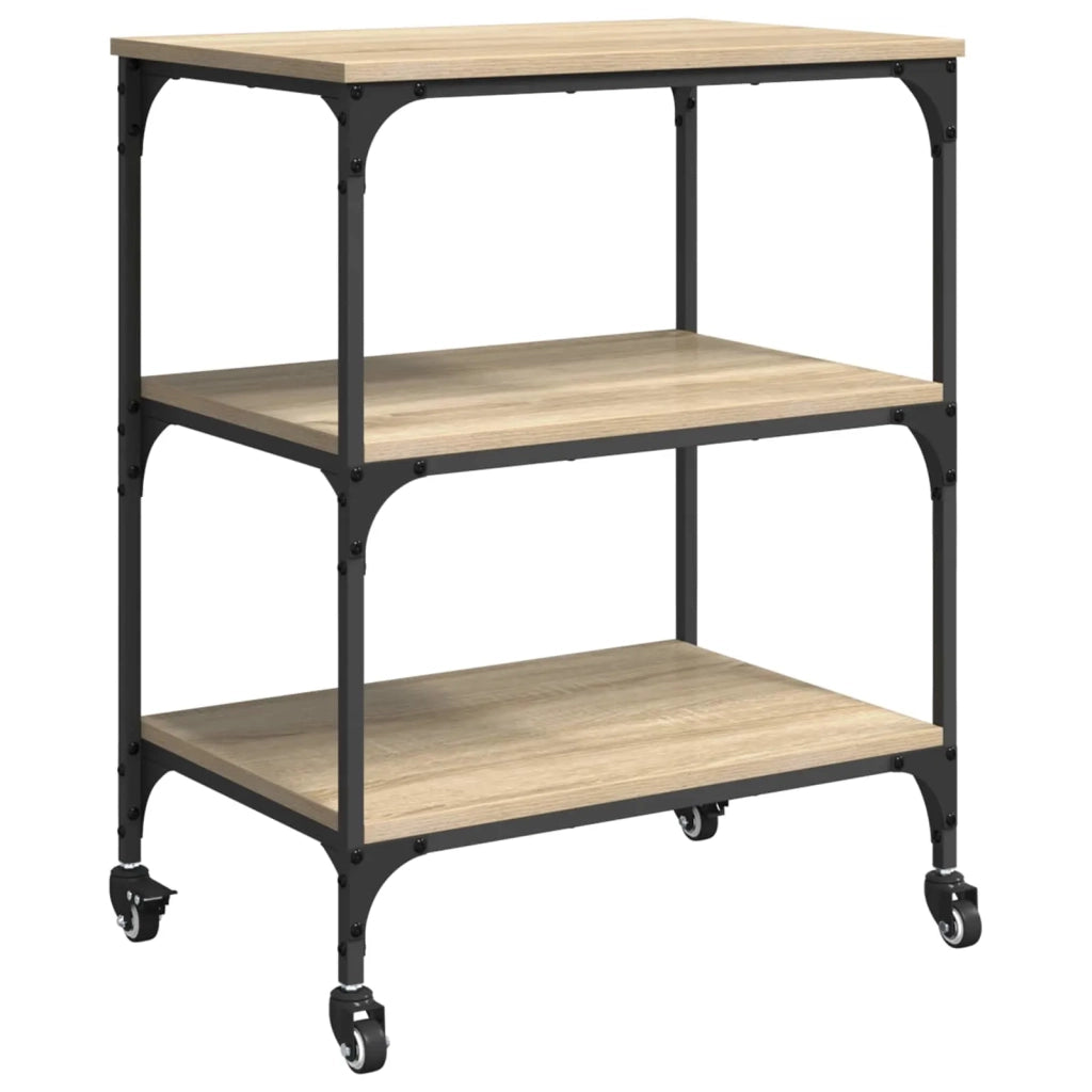 Carrello da Cucina Rovere Sonoma 60 x 41 x 76 cm