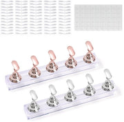 Set di esposizione per unghie in acrilico da 2 - Otre - Chiusura magnetica - 54 colla bianca - 120 pellicola trasparente per unghie - Materiale duraturo - Standard per unghie