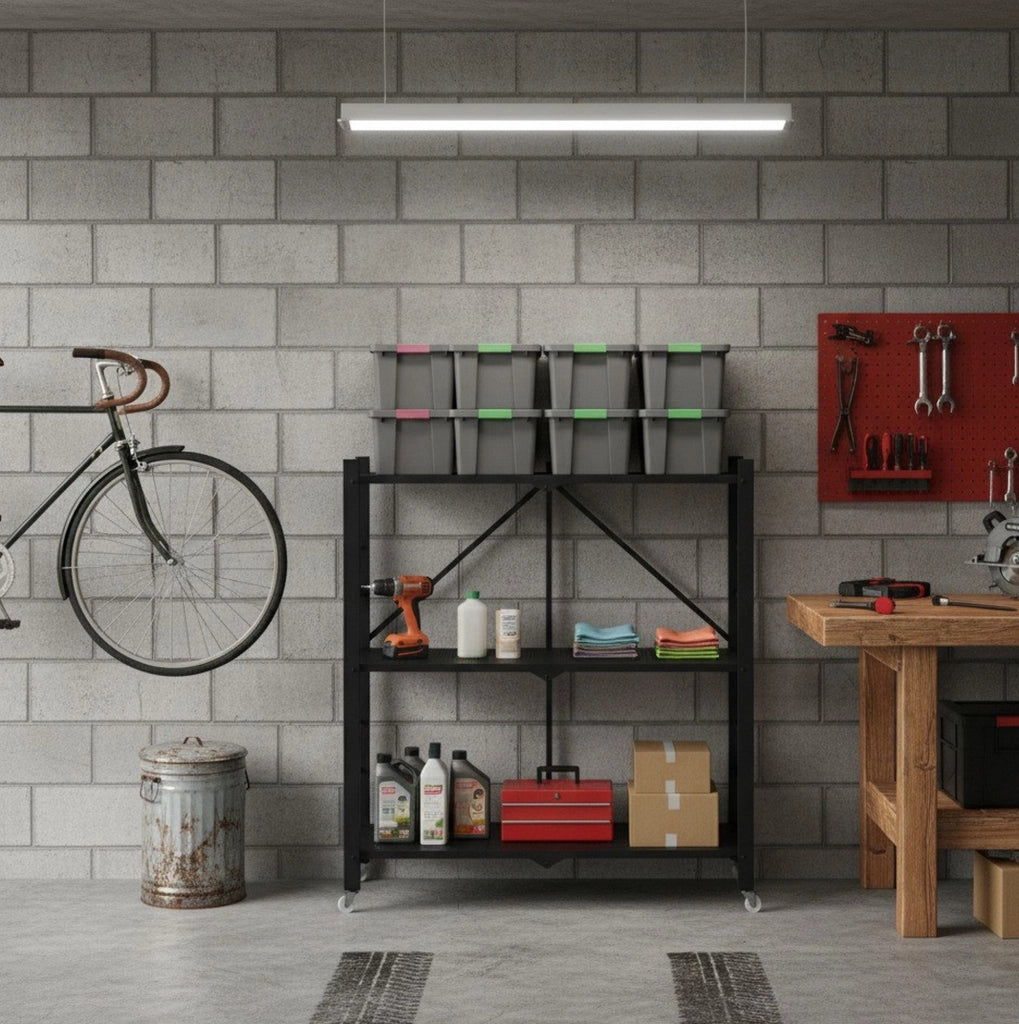 Cossato, Scaffali Ruote, 71x38x87h cm Nero