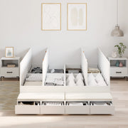 Struttura letto con contenitore bianco 150x200 cm