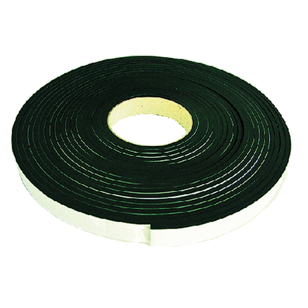 GUARNIZIONE IN GOMMA ADESIVA 'MUSS' NERO - mm 15 x  5 - mt. 10  - GEKO