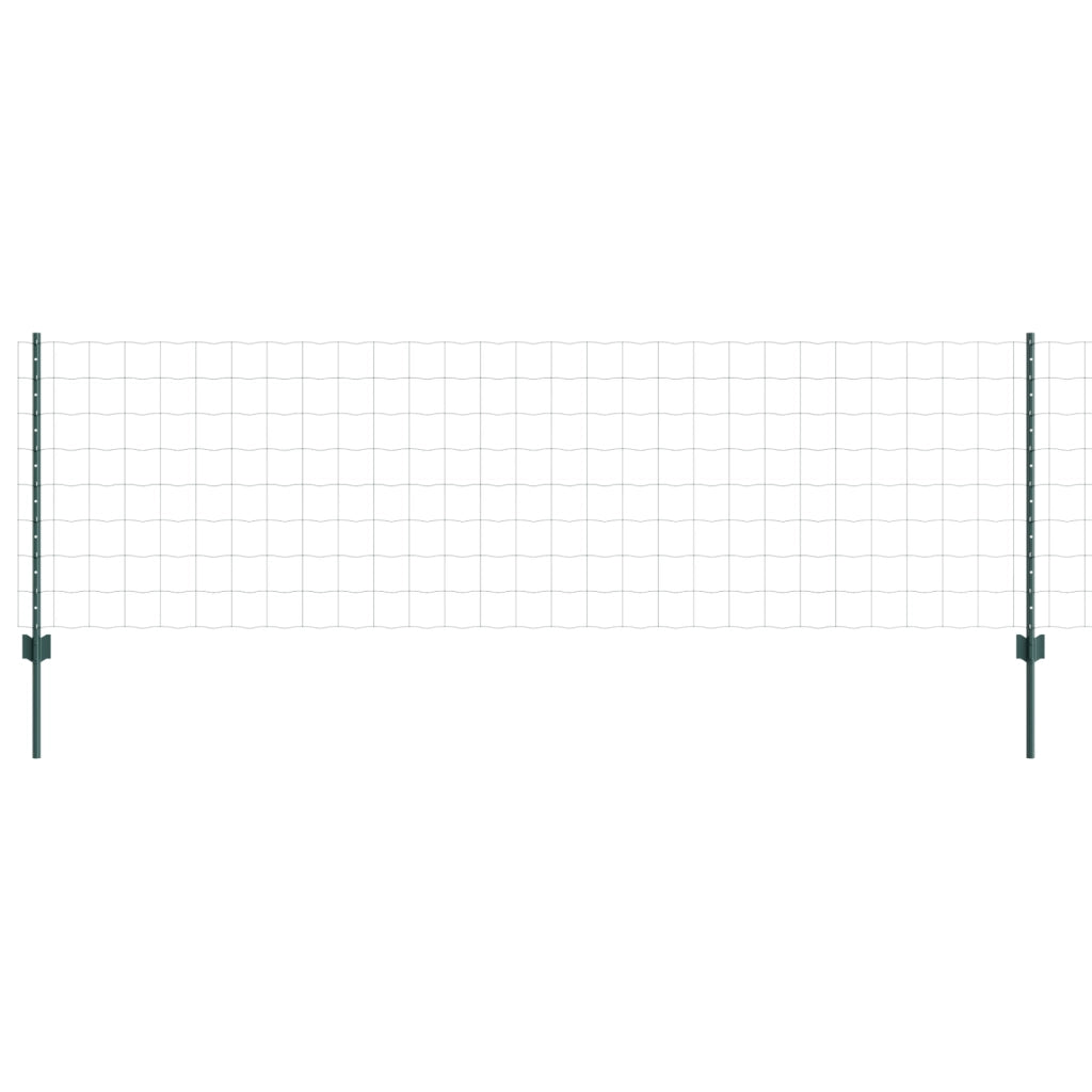 Set di Recinzione in Metallo Set di 2 Verde Metallo 25 m