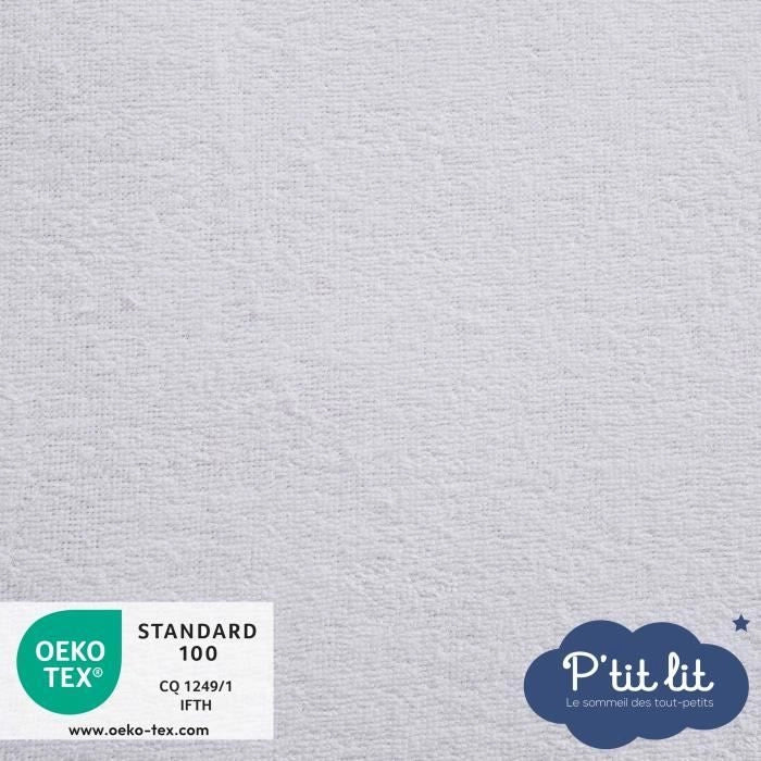 Set 2 Coprimaterasso Antiacaro per Neonati P'TIT LIT - Bouclette 100% cotone - Impermeabile - 50x85 cm