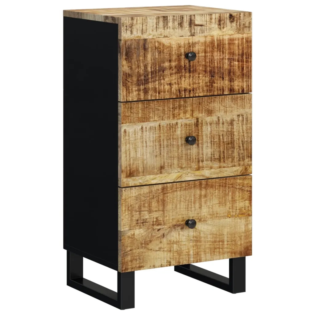 Credenza con 3 Cassetti-Buffet-Armadio da cucina 40x33,5x75 cm Legno Massello di Mango