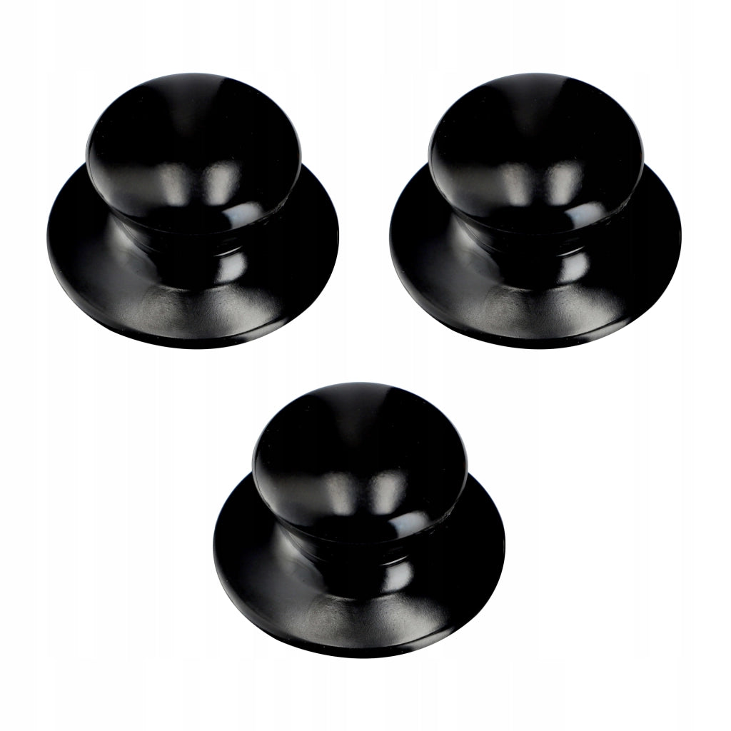 Pomello per coperchio KADAX, pomello per coperchio pentola, pomello per padella, nero, 3 pezzi