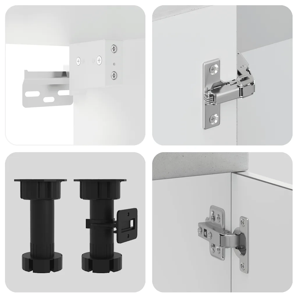 Set Mobili da Cucina 7 pz Kalmar Grigio Cemento in Truciolato