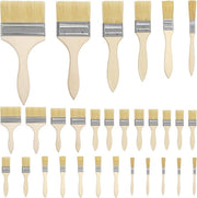 Set di pennelli per vernice - Manici in legno professionale - 20 pezzi - Adatto per DIY