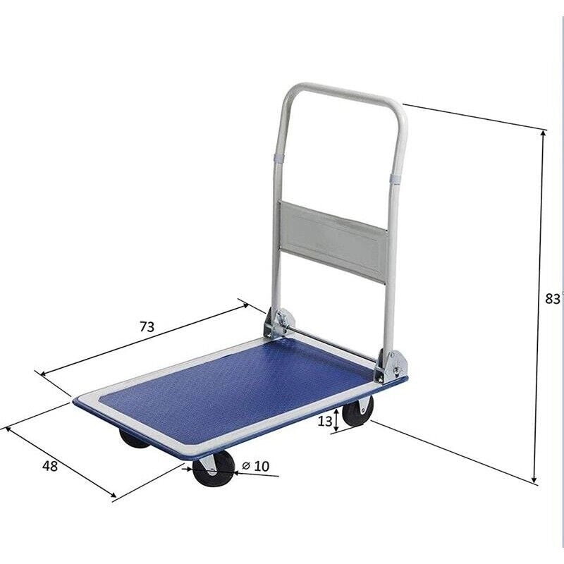 CARRELLO A PIATTAFORMA 73 X 47 X H83 CM PORTATA MASSIMA 150 KG