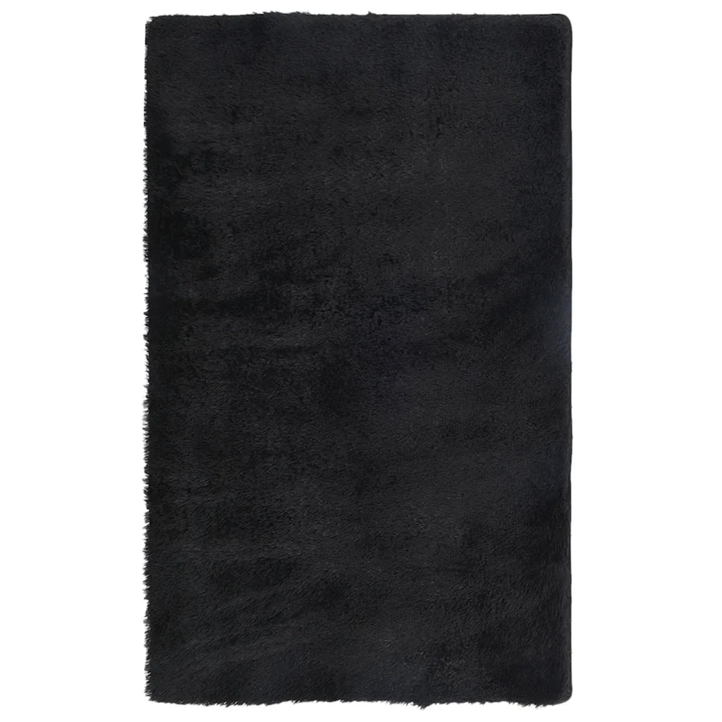Tappeto Shaggy a Pelo Lungo NAVARRA Nero 80x150 cm poliestere 4102814