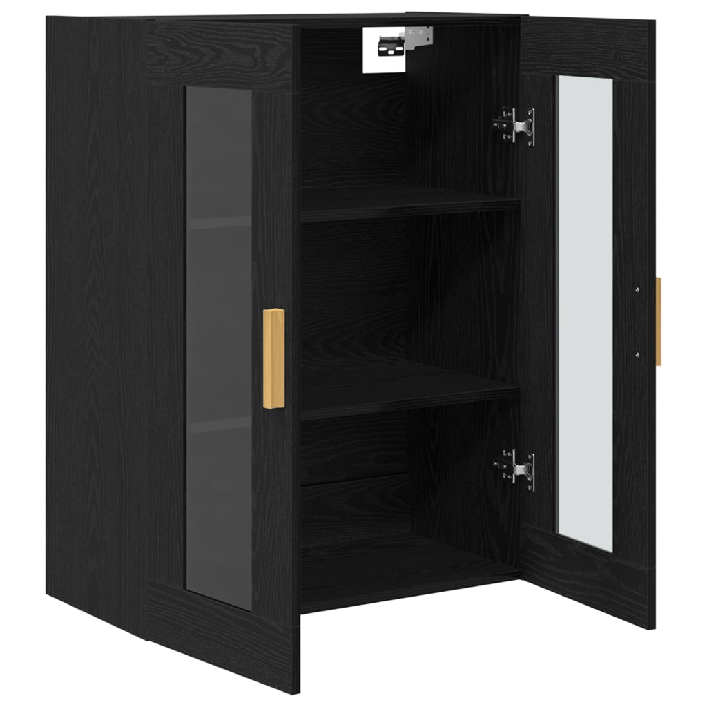 Armadio da Parete in Rovere Nero - 69.5x34x90 cm