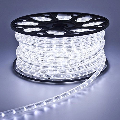 Tubo Luminoso 900 LED - 50 Mt Bianco Freddo Uso Esterno Controller 8 Giochi LUCE