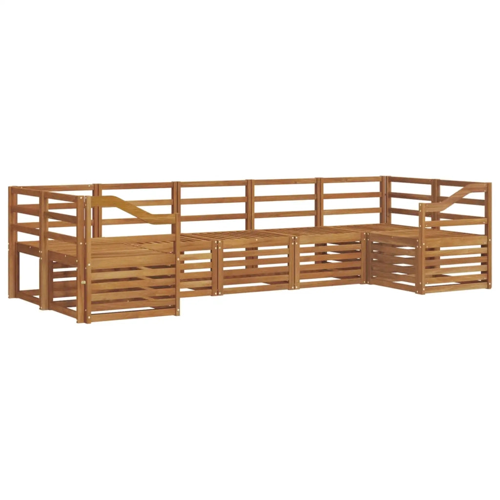 Set divani 7 pcs Naturale Legno di Acacia Massello 3375424