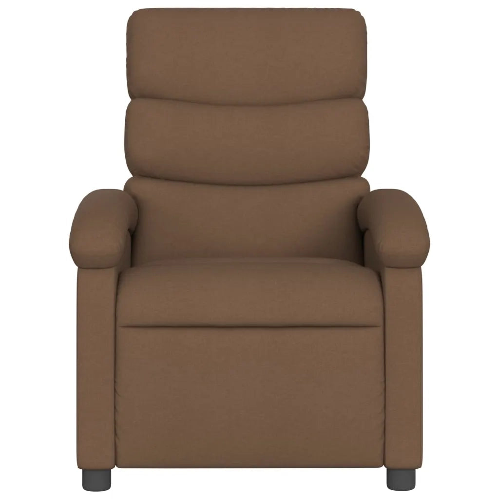Divano Sedia-Poltrona Reclinabile in Tessuto Marrone 803862