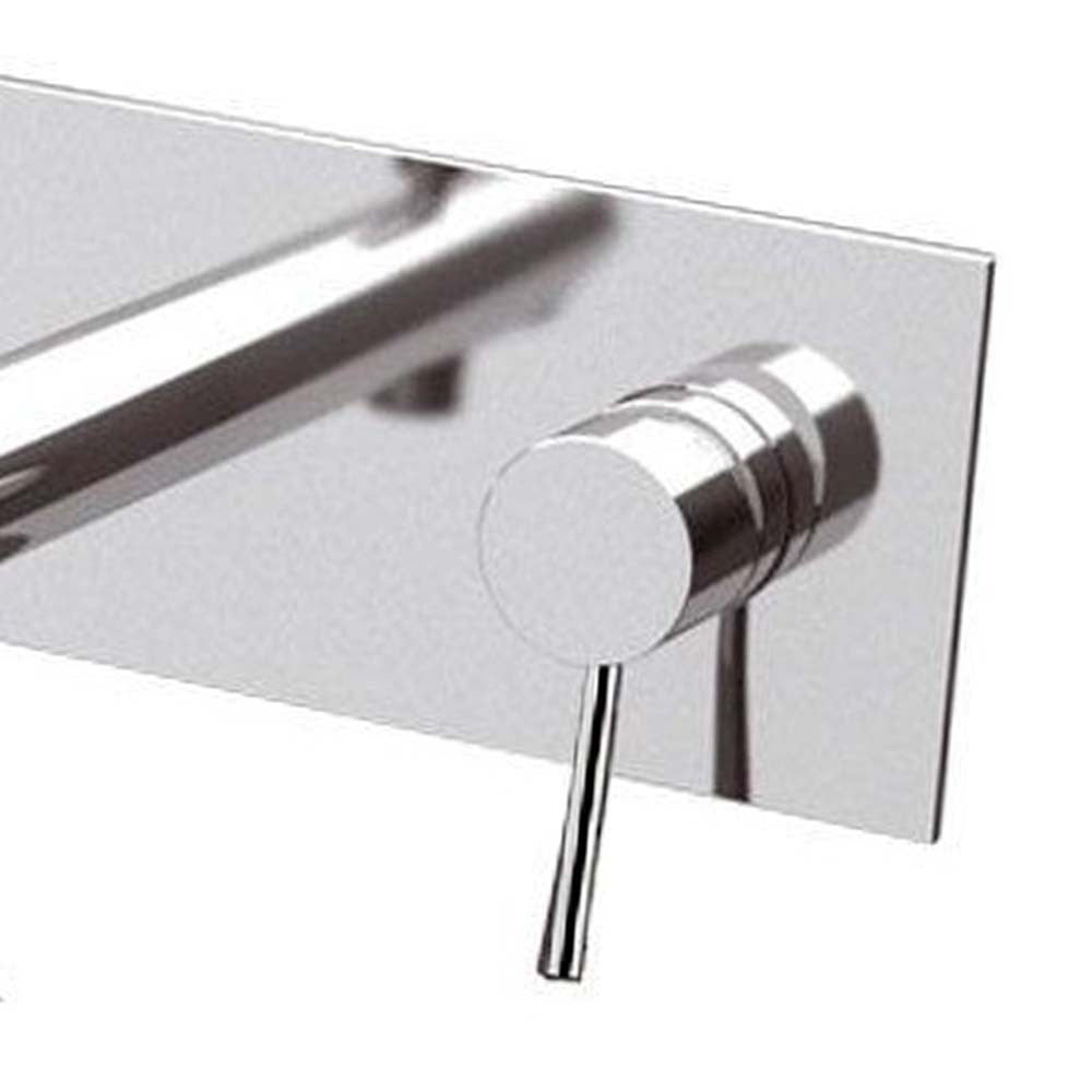 Miscelatore monocomando per vasca da incasso, su piastra in ottone cromato - serie suvi