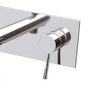 Miscelatore monocomando per vasca da incasso, su piastra in ottone cromato - serie suvi