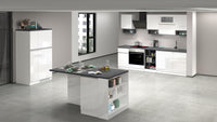 Cucina Lineare SOLE 256 cm - Bianco e Report, Design Moderno Made in Italy