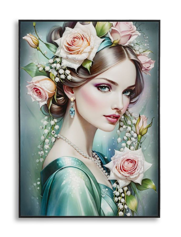 Dipinto Su Tela Laccato Fantasy C/Cornice A 72X4X102