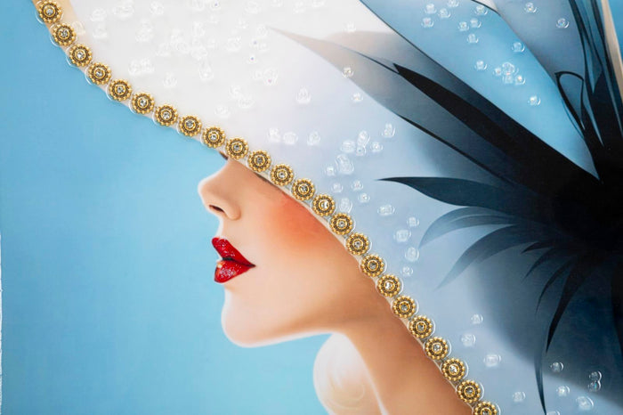 Dipinto Su Tela Laccato Dori C/Cornice -B- Eleganza 62x4x92