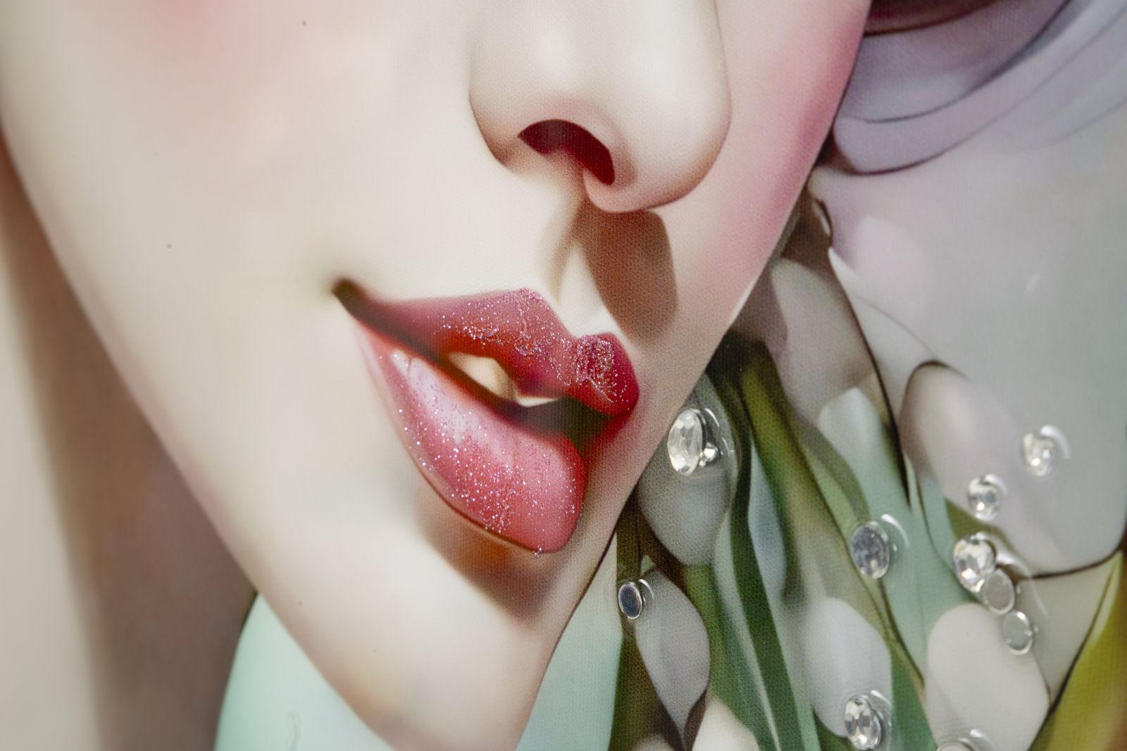 Dipinto Su Tela Laccato Fantasy C/Cornice A 72X4X102