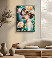 Dipinto Su Tela Laccato Fantasy C/Cornice B 72X4X102