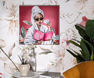 Dipinto Su Tela Laccato Luxury Spa Con Cornice 82X82 CM