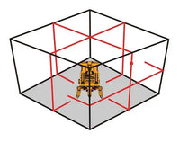 Livella Laser Autoregolabile Raggio Rosso, Precisione ±1.0mm a 5m