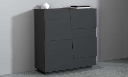 Madia Alta 4 Ante PONGO – 120x44x126 cm, Design Moderno, Made in Italy