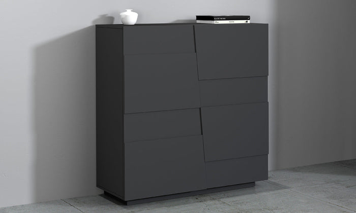 Madia Alta 4 Ante PONGO – 120x44x126 cm, Design Moderno, Made in Italy