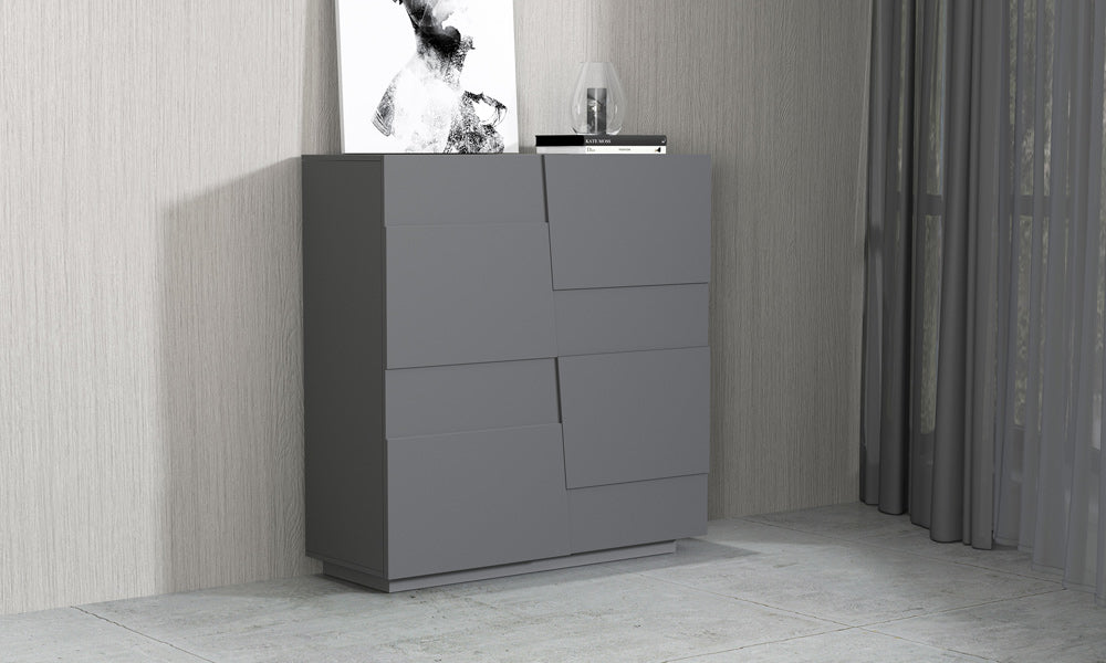 Madia Alta 4 Ante PONGO – 120x44x126 cm, Design Moderno, Made in Italy