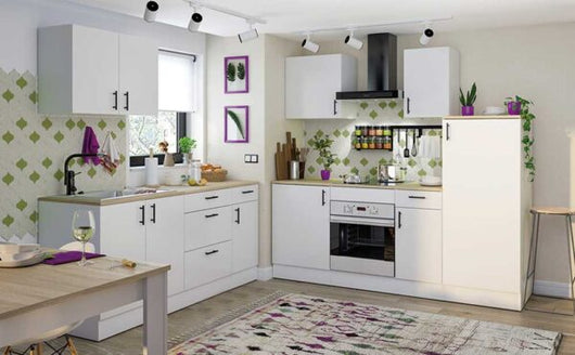 Mobile Base 40x60x90h Kira 1 Cassetto 1 Anta MDF Bianco/Rovere – Arredo Casa e Cucina