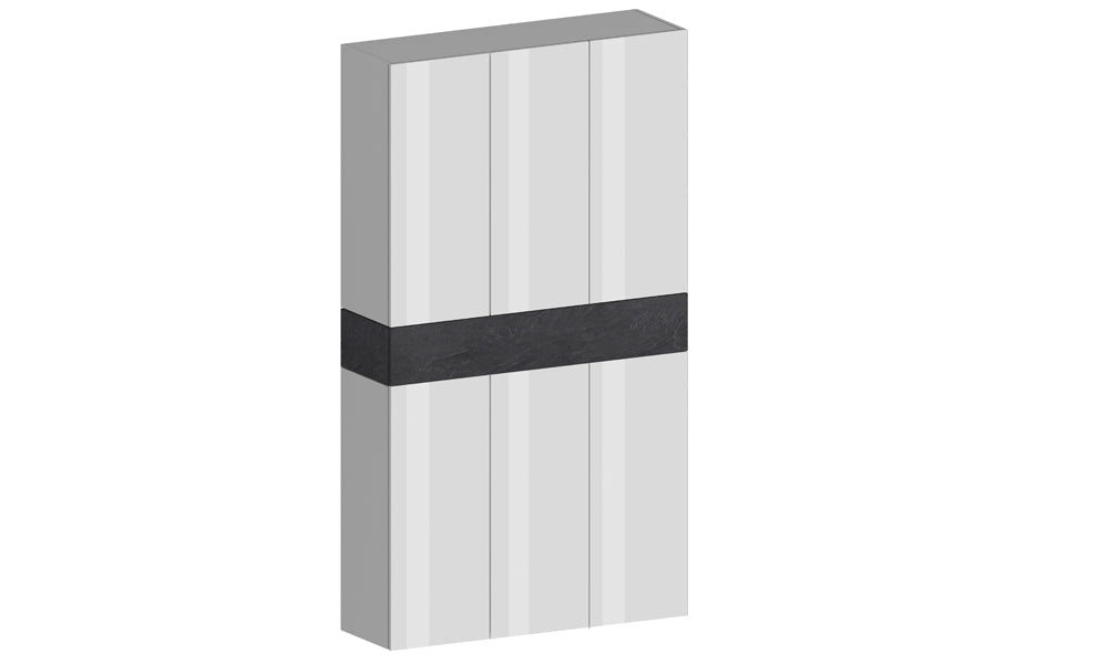 Scarpiera SAVONA 6 Ante e 1 Ribalta - Bianco Lucido/Report, Moderna e Spaziosa