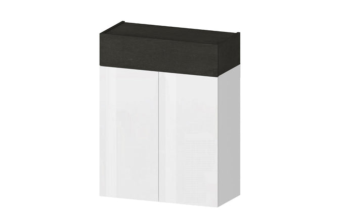 Scarpiera SAVONA 2 Ante e 1 Ribalta - Bianco Lucido/Report, Moderna e Compatta