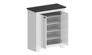 Scarpiera FIGO 2 Ante Battenti - Bianco Report, Stile Country Elegante