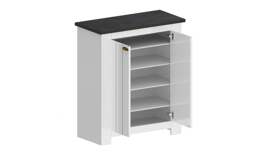 Scarpiera FIGO 2 Ante Battenti - Bianco Report, Stile Country Elegante