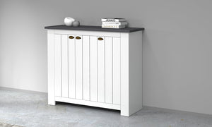 Scarpiera FIGO 3 Ante Battenti - Mobile Country con 8 Ripiani e Capacità 30 Paia