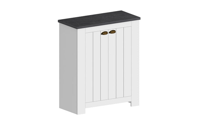 Scarpiera FIGO 2 Ante Battenti - Bianco Report, Stile Country Elegante