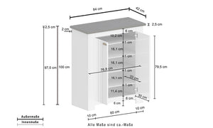 Scarpiera FIGO 2 Ante Battenti - Bianco Report, Stile Country Elegante