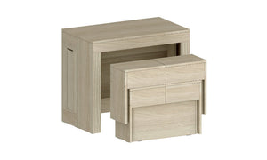 Set 2 Panche Allungabili PRATIKA - Olmo Perla, Salvaspazio Made in Italy