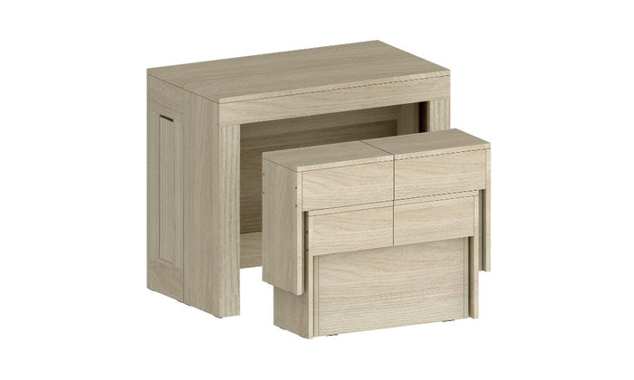 Set 2 Panche Allungabili PRATIKA - Olmo Perla, Salvaspazio Made in Italy