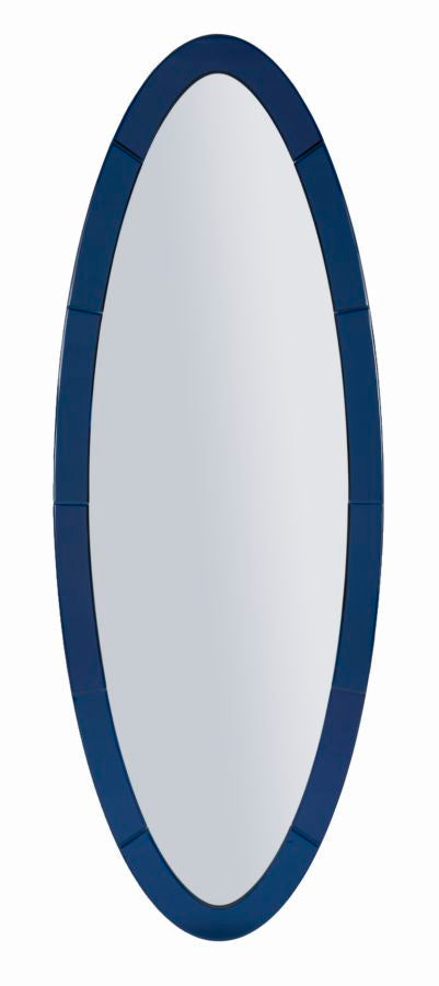 Specchio Da Muro Oslo Blu Cm 55X2X150 Elegante E Funzionale
