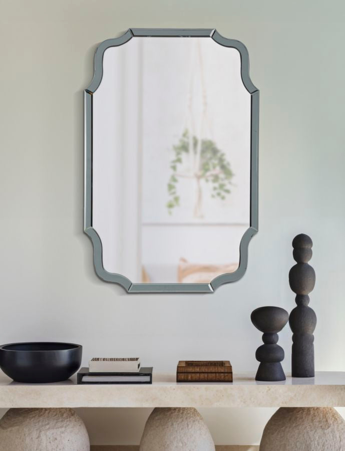 Specchio Da Muro Istanbul Grigio 60X90 Cm Elegante
