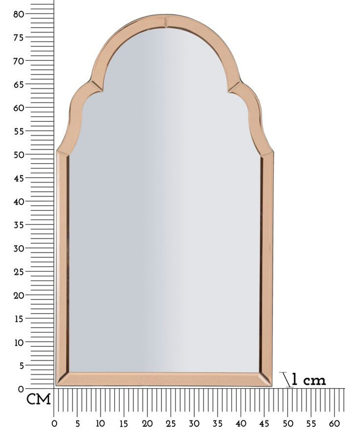 Specchio Da Muro Tangheri Rosa Cm 47X1X80 Elegante Design