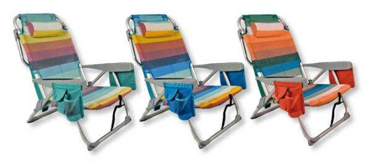 Spiaggina Alluminio 5 Posizioni - Multicolor, Richiudibile e Leggera