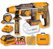 Tassellatore/Demolitore a Batteria 20V c/2 Bat.4ah+caricab+valigetta