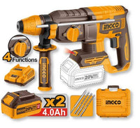 Tassellatore/Demolitore a Batteria 20V c/2 Bat.4ah+caricab+valigetta