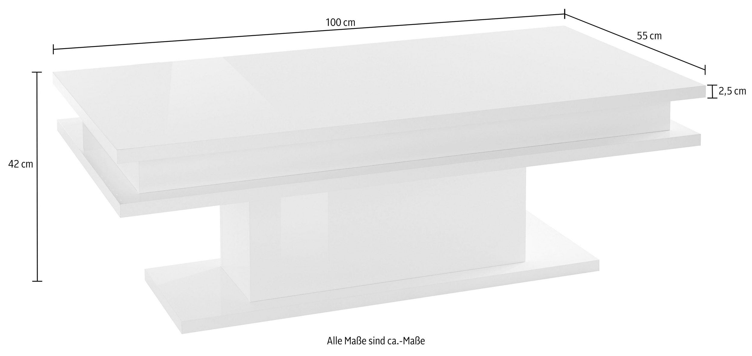 Tavolino da caffè LITTLE BIG 100cm con illuminazione a LED RGB